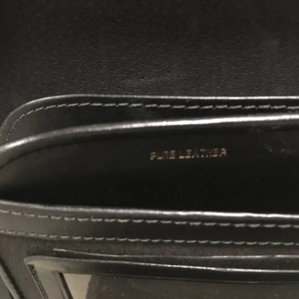 Amniet crocodile belly leather black briefcase attache case New Opus